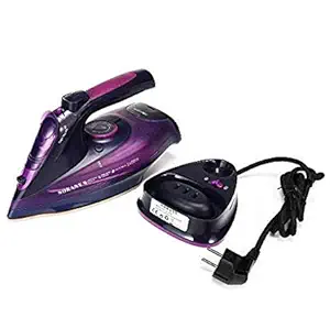 Shelzi 2400 W Dry Iron with Non-Stick Coated Soleplate (Wine Color Cordless Steam Iron)