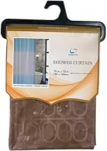 ستارة حمام طويلة مقاومة للماء مصنوعة من مادة بيفا (بولي إيثيلين فينيل أسيتات) المقاومة لتكون عفن، ستارة دش أنيقة طاردة للماء للحمام، بني فاتح، مقاس 1.80 متر × 2.00 متر