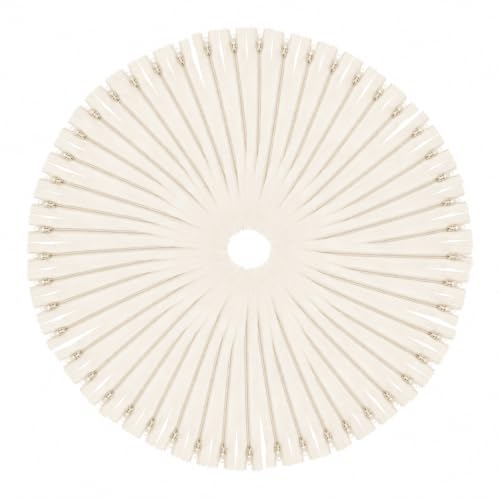 Mandala Crafts 100 PCs Cream Assorted Lengths Nylon Zippers for Sewing