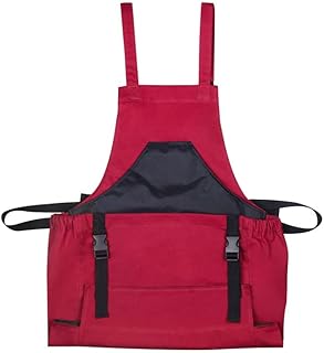 エプロン アウトドアエプロン 栽培果物採りエプロン 作業用エプロン 袋野菜採りエプロン 家事掃除エプロン 多機能 防水エプロン 北欧 おしゃれ お洒落 様々な作業活躍 洗濯可能 ピッキングエプロン (レッド)