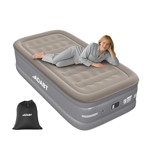 ADABT Luxury Single Inflatable Air Mattress | Air Bed with Built-in Electric Pump & Flocked Surface | Self-Inflation Blow up bed | Puncture Resistant Air Bed for Home Camping Guests 191x99x46cm