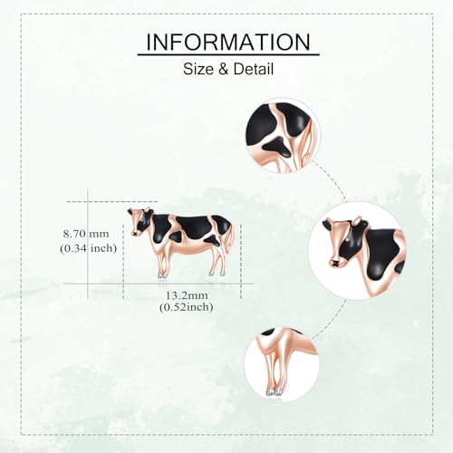 Boucles d'oreilles vache argent 925 YAFEINI pendantes - 6
