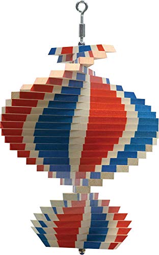 Red, White, and Blue Wood Wind Spinner - Made in USA