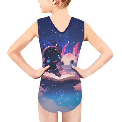 Image of Girls Swimsuits Size 3-14 Kids Summer Sleeveless One Piece Bathing Suit Beach V-Neck