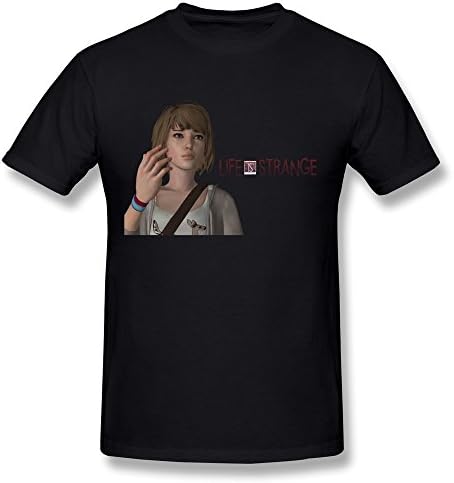 Men's Cool Pattern Life Is Strange Game Cotton T Shirt M Black