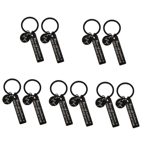 Porte-clés acier inoxydable Healeved cadeau romantique amoureux pendentif clés