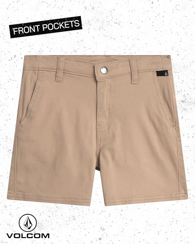 Volcom Toddler Boy Shorts Set - 2 Piece Short Sleeve Button Down Dress Shirts and Twill Shorts - Toddler Boys Summer Outfits 6