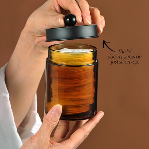 Amber-Glass-Qtip-Holder-Apothecary-Jar-Qtip-Dispenser-with-Metal-Lid-3-Pack-Containers-Vanity-Canister-Organizer-Storage-Bathroom-Accessories-Set-for-Cotton-Swab-Ball-Pad-Floss