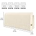 M Mute Touch Upholstered King Headboard, No Tools Needed, Wall Mounted Headboard with Removeable Washable Linen, Multi-Functional Backrest (Beige)