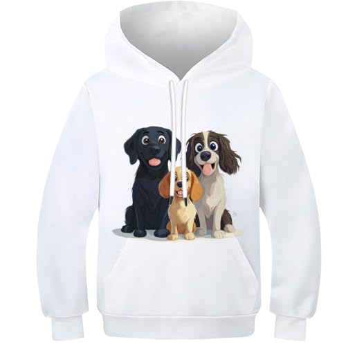 Sweat ado fille et garçon idéal pour le collège, pull 3D chiot mignon style urbain
