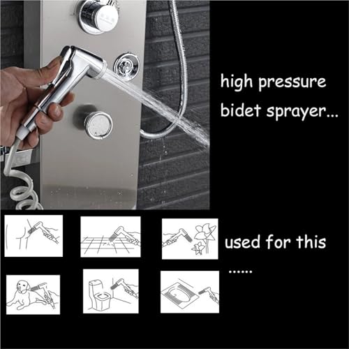 Robinet de douche cascade anti-calcaire LED Gold 8009 à jets muraux relaxants