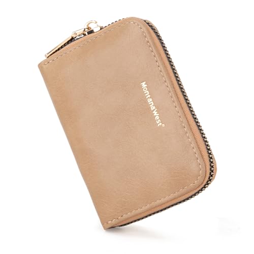 Image of Montana West RFID Blocking Small Credit Card Holder Wallet for Women with Zipper Soft Compact Women's Wallet Gift Idea
