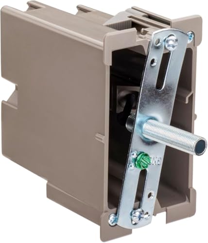 Image of SmarToggle Single Gang Retrofit Wall Box - Old Work Electrical Box for Stud or No-Stud Mount | 1-1 /2 inch Toggle Depth | Smart Device, Outlet, or Switch PC Wall Box | Rated 50 lbs Load