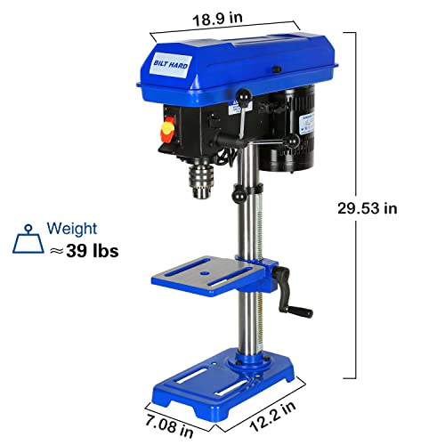 BILT HARD 10 in Drill Press with Drill Bit Set, 3/4HP Drilling Machine for Woodworking, CSA Certificate BILT HARD 10 in Drill Press with Drill Bit Set, 3/4HP Drilling Machine for Woodworking, CSA Certificate