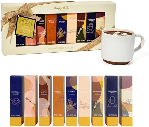 Hot Chocolate Gift Set, Gourmet Cocoa Mix Collection, Gift Box Set of 9