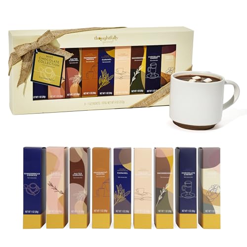 Hot Chocolate Gift Set, Gourmet Cocoa Mix Collection, Gift Box Set of 9