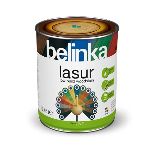 BELINKA Holzlasur Steingrau - 0,75 Liter Premium Lasur - Holzanstrich - Für Innen und Außen - Lasur 29