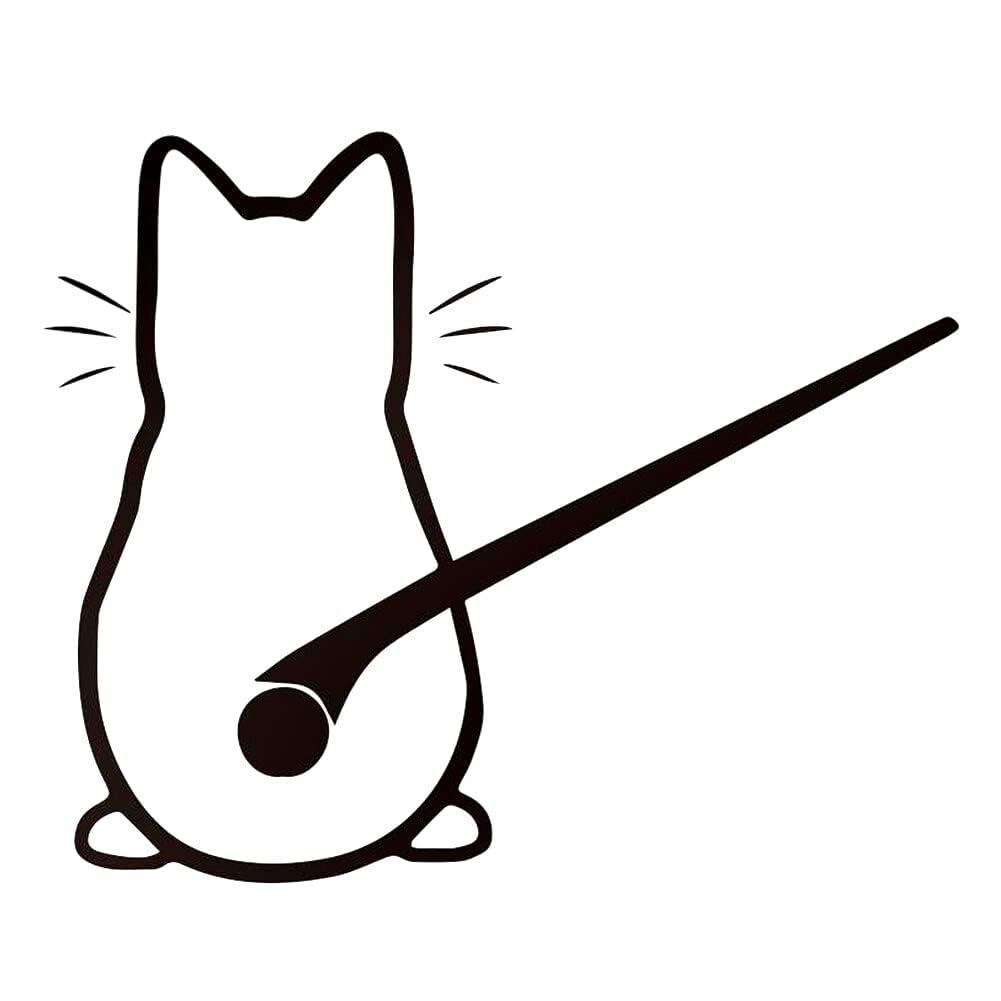 Ehoter Black Rear Window Wiper Decal Car Rear Wiper Decal Sticker 3D Funny Cat Tail Wiper Stickercartoon Vinyl Bumper Windshield Sticker Waterproof Boat Graphics Decals (Black)