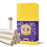 LAVRCJ Moxa Sticks for Moxibustion Moxa Sticks Natural Mugwort Rolls Pure Handmade 3-Years Purity Wormwood for Moxibustion （10 per Box）, Earthy Yellow