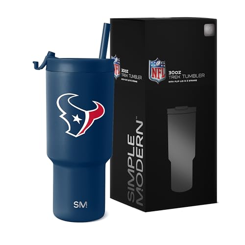 Image of Simple Modern Officially Licensed NFL 30oz Tumbler with Flip Lid and Straws | Football Insulated Stainless Steel Cup | Gifts for Men Women | Trek Collection