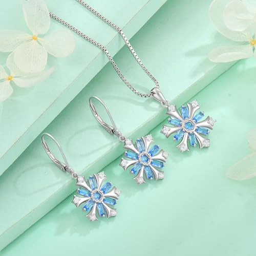 Bijoux de pour femme maman épouse : boucles d'oreilles flocon argent 925 - 5