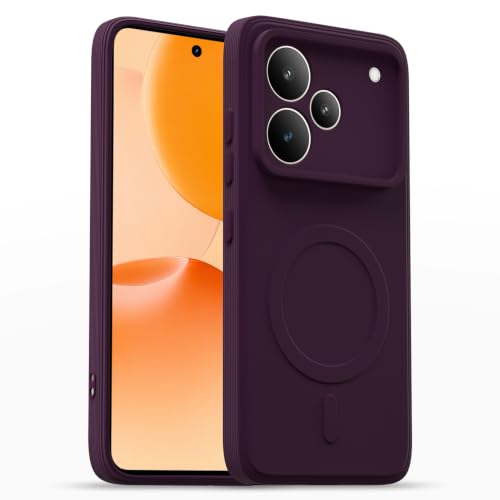 Image of Pikkme Back Cover for Realme P4 Pro 5G Soft Matte Silicone Mag-Safe Design (Mag-Safe Not Support) Camera Protection | Slim Fit Bumper Cover (Purple)