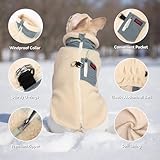 FEimaX Warme Hundemantel Winddichte Haustier Winter Fleece Hundejacke Winterweste mit D-Ring Hundekleidung Welpenjacke für Kleine Mittlere Hunde