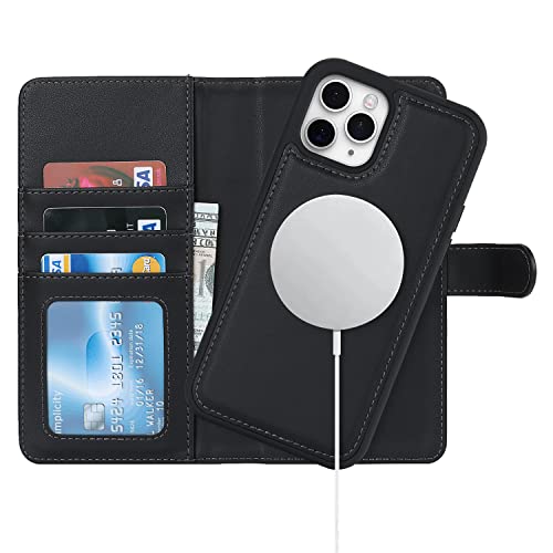 g iPhone12 P[X Magsafe Ή phone12 Pro P[X 蒠^ }OZ[t ϏՌ y2in1z J[h[ CX[dΉ tFCNU[i6.1C`Ήj -ubN