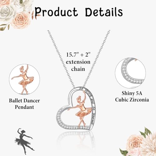 Image of Ballerina Necklace Dance Recital Gifts for Girls Women