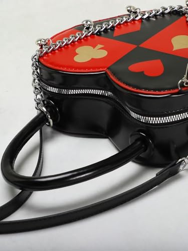 Love bag, creative poker print, heart-shaped chain, can be cross-body can be carried, for daughter, lover, to give yourself the best gift3