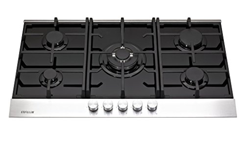 MILLAR GH9051TDB 90cm 5 fornelli in vetro piano cottura a gas