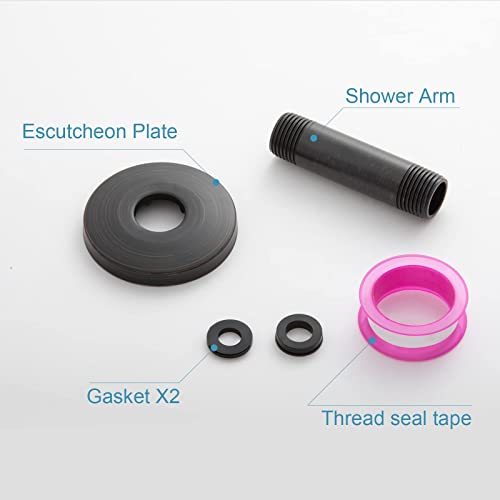 Offo Shower Arm With Flange 3 Inches Oil Rubbed Bronze Ceiling Mount Replacement Rain Shower Head Straight Arm Ceiling-Mounted For Fixed Shower Head & High Pressure Rain #TOP5