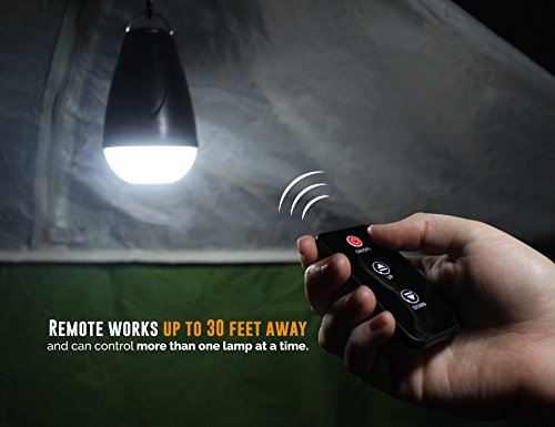 Ryno Tuff Waterproof Rechargeable Outdoor LED Camping Lanterns with Remote Control & Mosquito Bug Repellent Yellow Light Options - Portable Bright 150 Lumens Backpacking & Hiking Tent Camping Lamp - Thumbnail 5