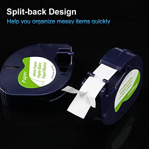 Reposição de fita de etiqueta compatível com MarkDomain para recargas DYMO Letratag 91330 10697 (S07