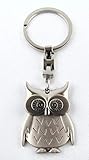 Länge 10 cm Eule Schlüsselanhänger Metall