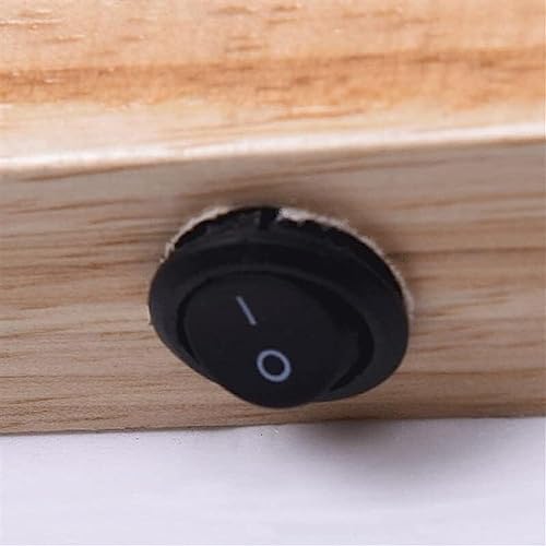 Espejo de madera luz de pared LED minimalista con botón de baño 8