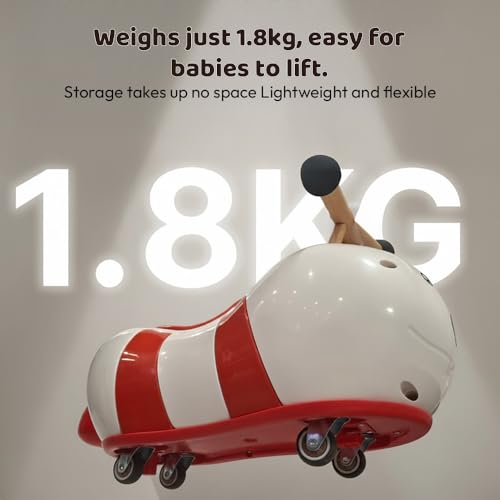 Image of StarAndDaisy Kids Bee Scooter /Push car Toy for Toddlers 1-3 Years Boys & Girls with 4 Wheels & 360 Degree Rotation. Cute bee Design Ride on for Childrens -Red