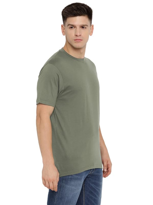 Image of AMERICAN CREW 100% Supima Cotton Round Neck T-Shirt for Men