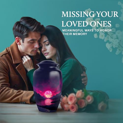 Image of Beach Urn - Small Keepsake Urn - Combo 1 - Large with 3 Inch Pack of 1 - Unique Urns for Human Ashes - Decorative Urns for Mom & Dad - Cremation Memorial
