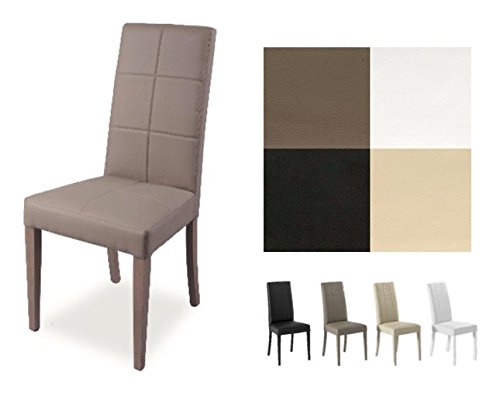 ZStyle Sedia Liu in ecopelle similpelle e legno