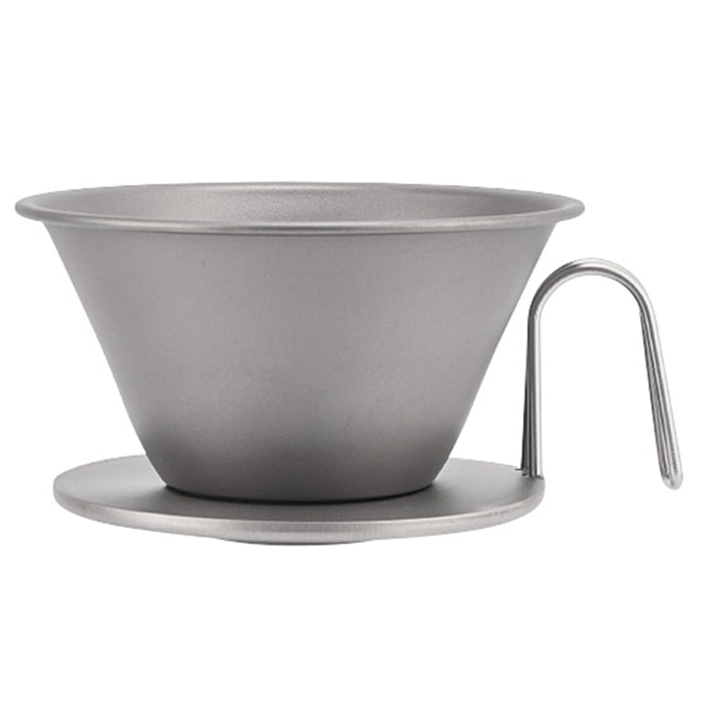 Aundhegrtt Manual Coffee Brewing Manual Coffee Filter Reusable Pour over Coffee Dripper Cone Pure Titanium Coffee Filter Cup Hand Brewed