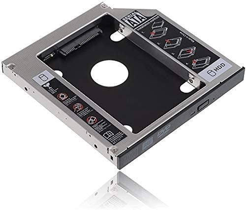 2nd Hard Disk Drive 2.5'' HDD Caddy for 12.7mm Universal CD/DVD-ROM to Expanded Data Storage on All Laptops