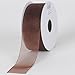 Chocolate Brown Sheer Organza Ribbon 1-1/2 inch 25 Yards