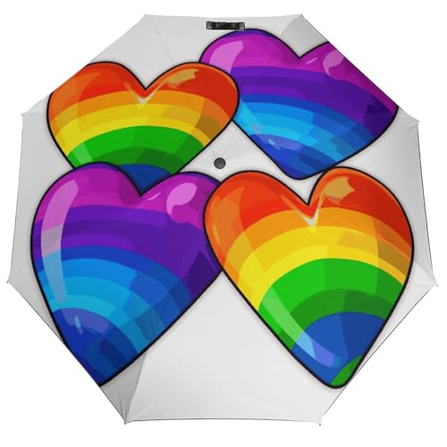Parapluie compact arc-en-ciel parfait pour vos trajets urbains quotidiens L