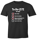 MoonWorks® Herren T-Shirt to do Liste für Heute lustiges Trink Shirt Saufen Bier Party anthrazit XL