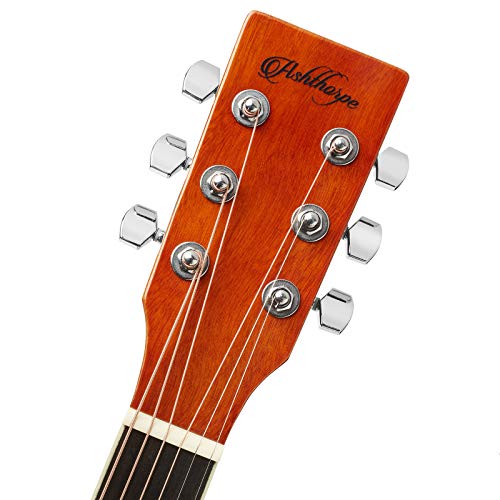 Ashthorpe Full-Size Cutaway Thinline Acoustic-Electric Guitar Package - Premium Tonewoods - Natural - Thumbnail 5