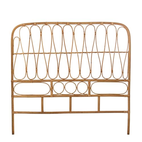 DRW Kopfteil aus Rattan, Natur, rechteckig, für Betten bis 100 cm,...