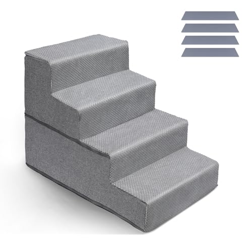 Scaletta Per Cani A 4 Gradini - In Schiuma, Antiscivolo, Lavabile, Per Divani E Letti - Foto 6