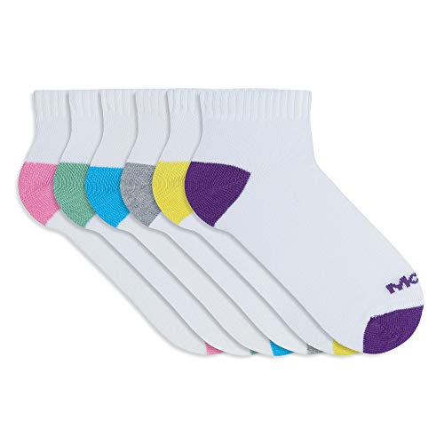 Kit 6 Pares Meia Sapatilha Fem C/Lycra, Mash, Feminino, Amarelo/Azul/Branco/Rosa/Roxo/Verde, 34-39