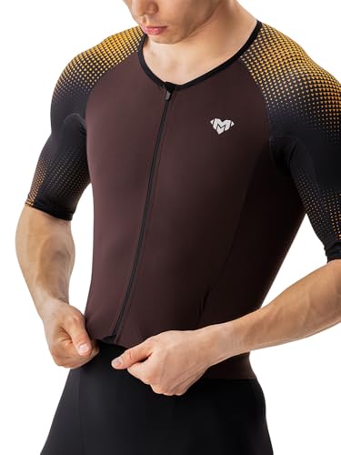 MY KILOMETRE Men's Triathlon Suits Short Sleeve Tri Suit Racing Triathlon Suit – Seco rápido, acolc